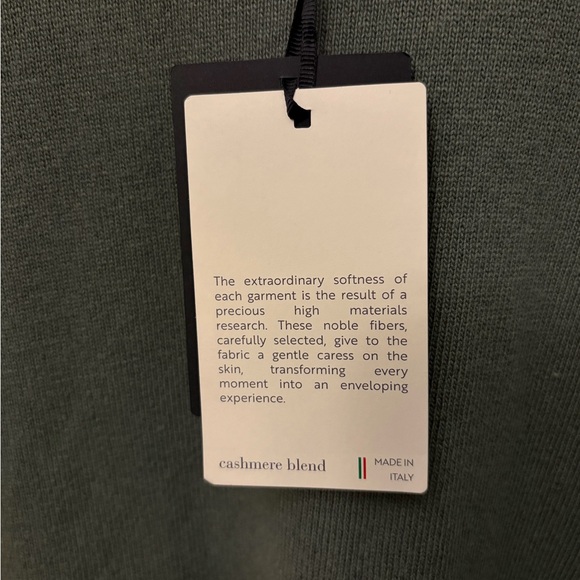 Men's Olive Crewneck Sweater - Picture 5 of 11